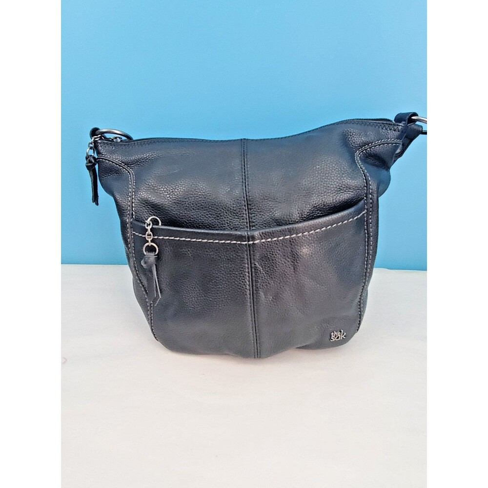 The Sak Iris Large Black Leather Hobo Bag Shoulder Purse Casual Handbag Crescent